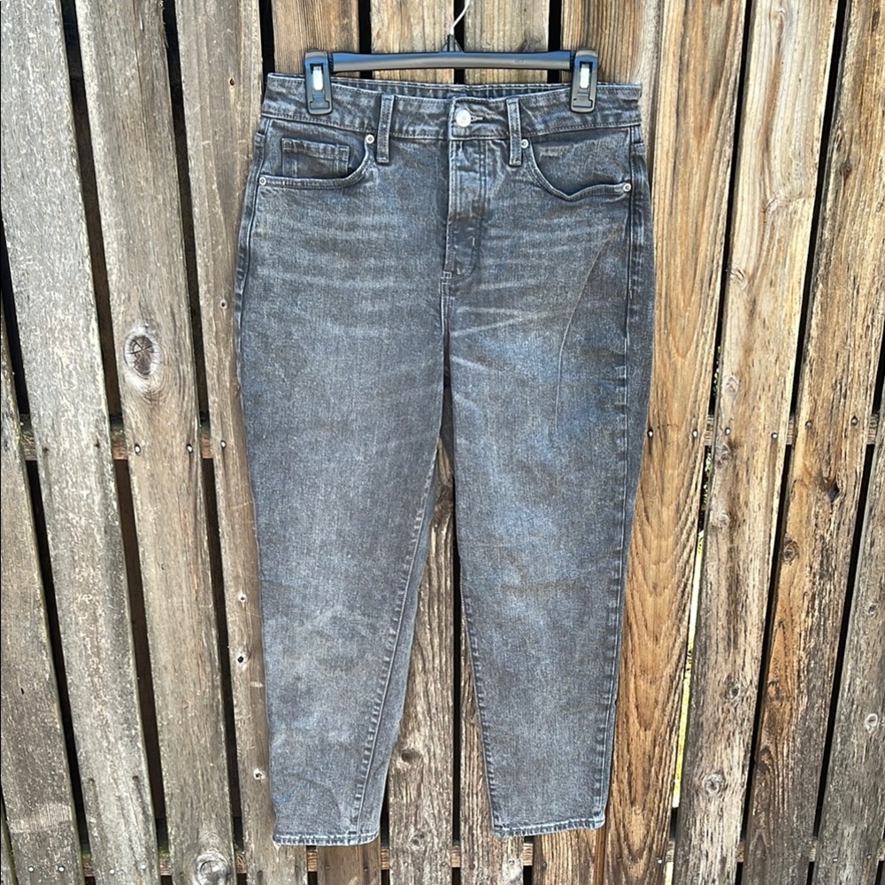 Old Navy 10 O.G. Straight High Rise Gray Jeans Stretch Secret Slim Pockets